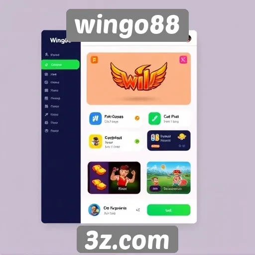 Interface do usuário do Wingo88 é intuitiva